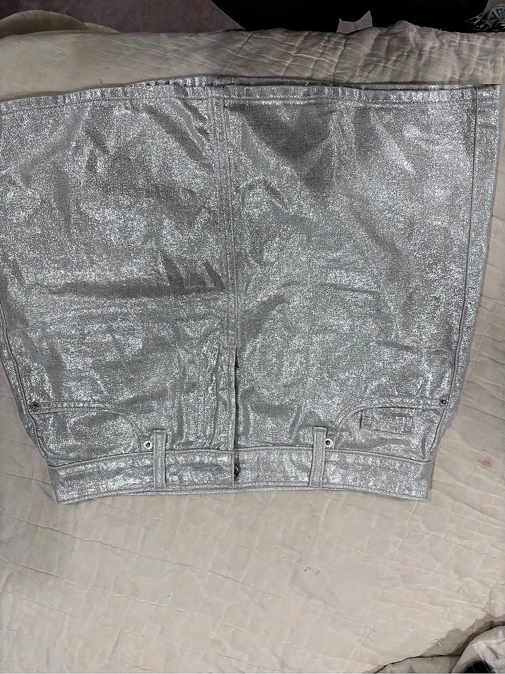 Old Navy Women's Button Front Denim skirts in Blue and silver (set)